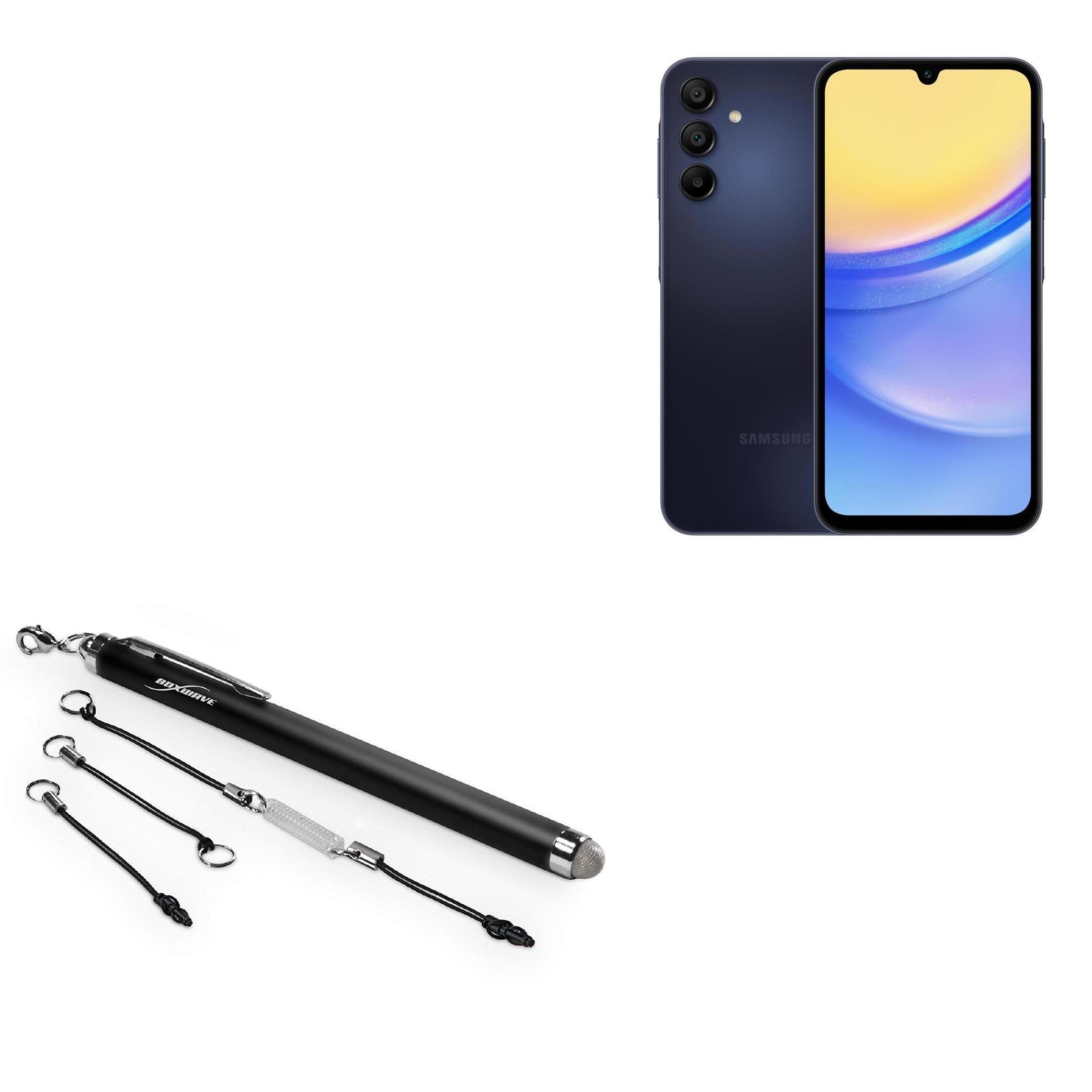 BoxWave Stylus Pen Compatible with Samsung Galaxy A15 5G - EverTouch Capacitive Stylus, Fiber Tip Capacitive Stylus Pen - Jet Black