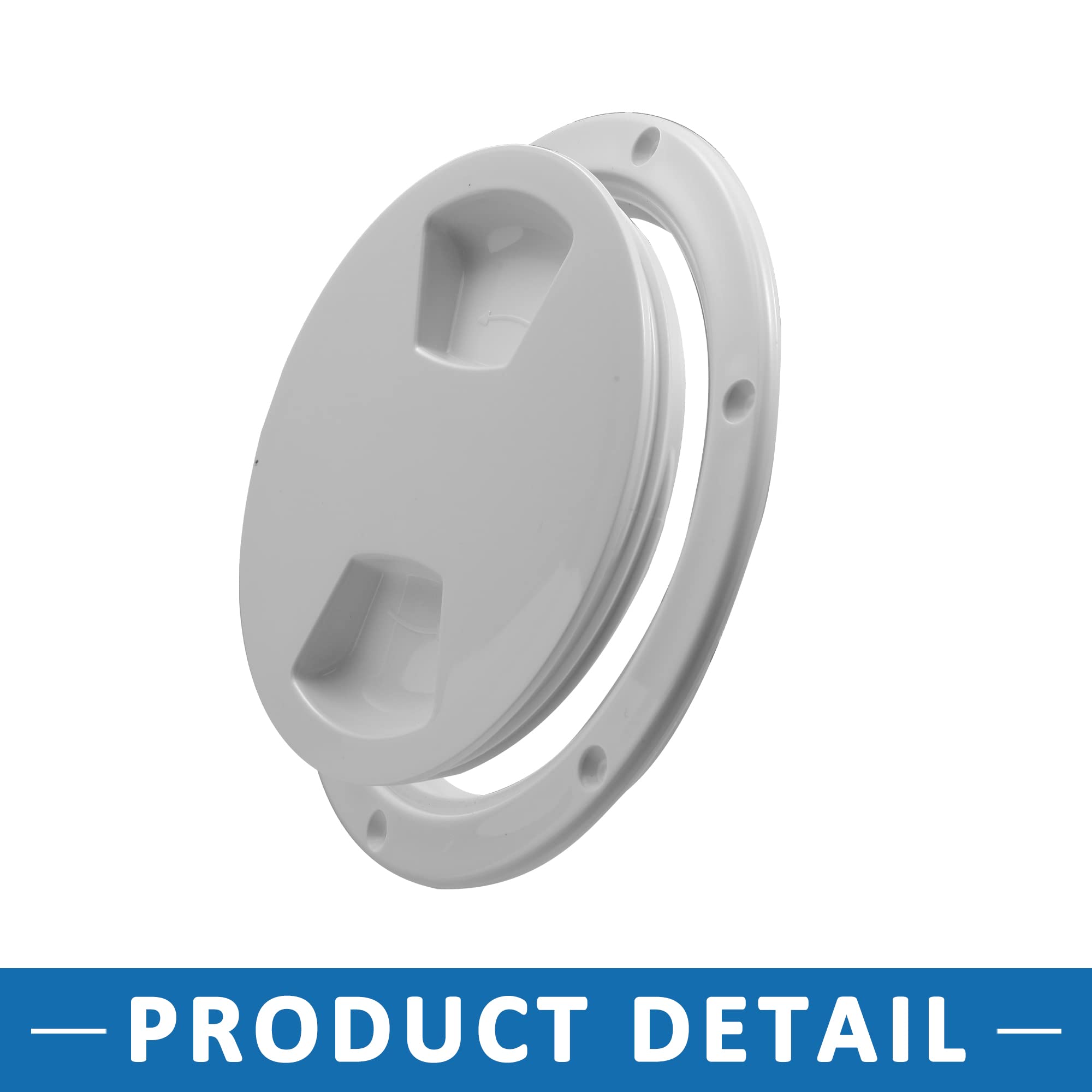 Trappe De Pont Marine ABSOPRO – 5″ Ronde, étanche, Blanc – Pour Bateau, Inspection