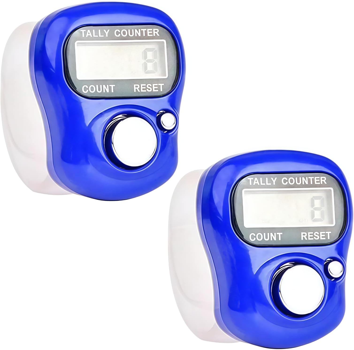 2Pcs Electronic Finger Counter Display Counter LED Digital Row Counter, Handheld Number Click Counter, Electronic Finger Counter Hand Tally Counter with Ring for Counter Counters Accessories