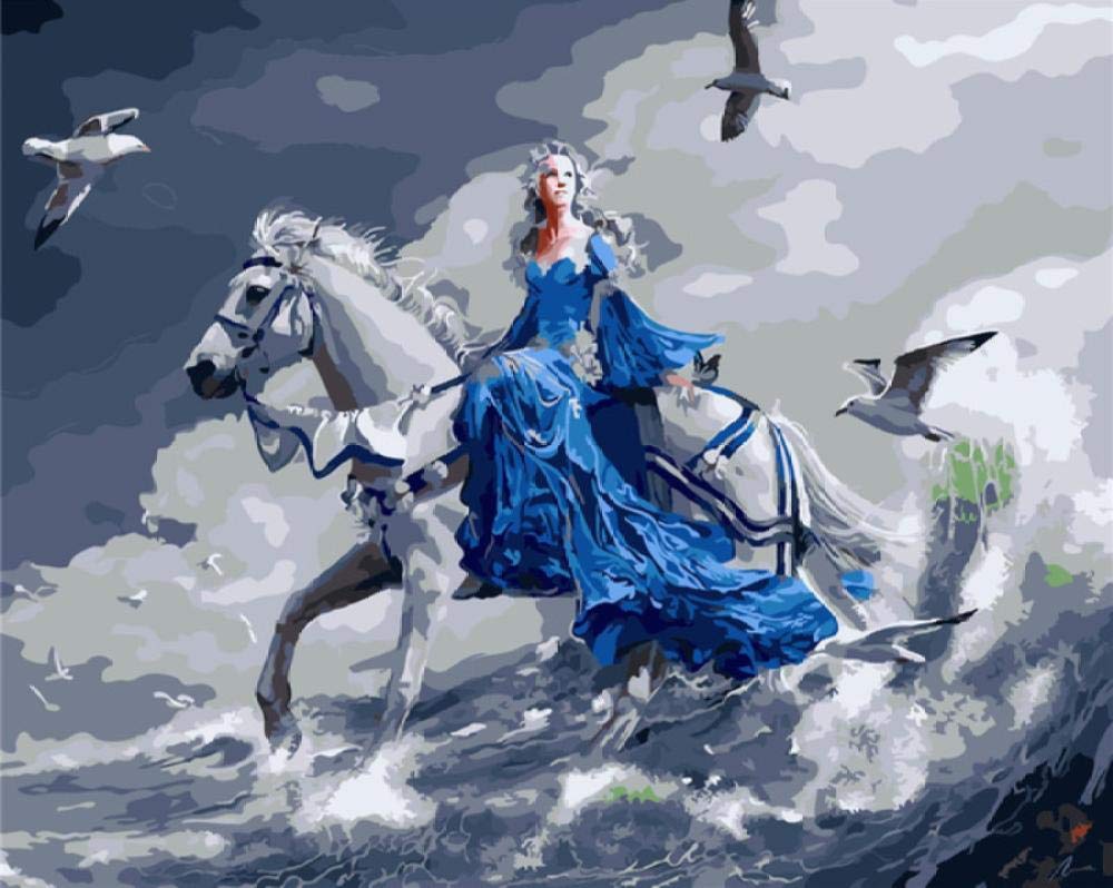 Peinture par numéros cheval sur toile artistique à peindre