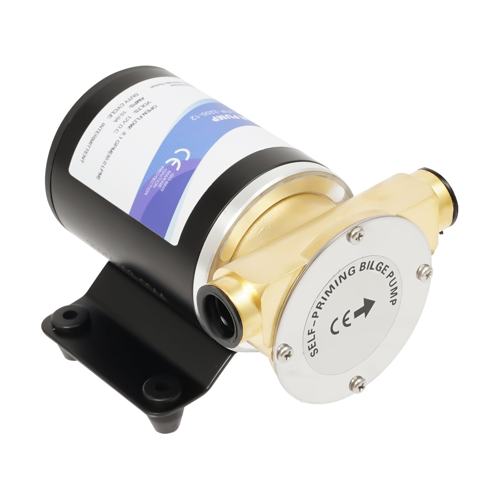 12V Bilgenpumpe Selbstansaugend, 120W 30L / min Wasserpumpe Deckwaschpumpe Druckwasserpumpe, Impellerpumpen Kit, Tauchpumpe für Bewässerung, Tägliche Wasserversorgung, Beregnungsanlagen