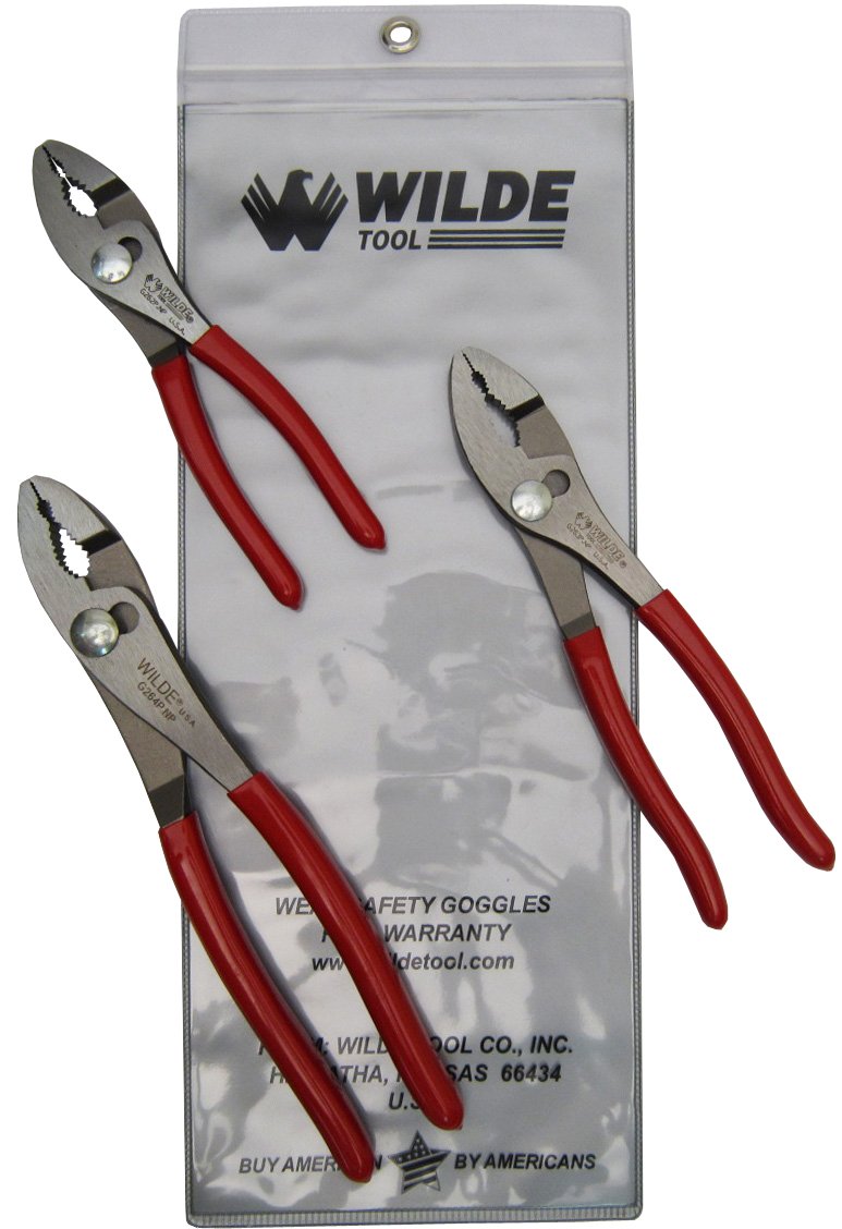 Wilde ToolG258PSP.NP/VP 3-Piece Pliers Set-G262, G263 & G264-Vinyl Pouch
