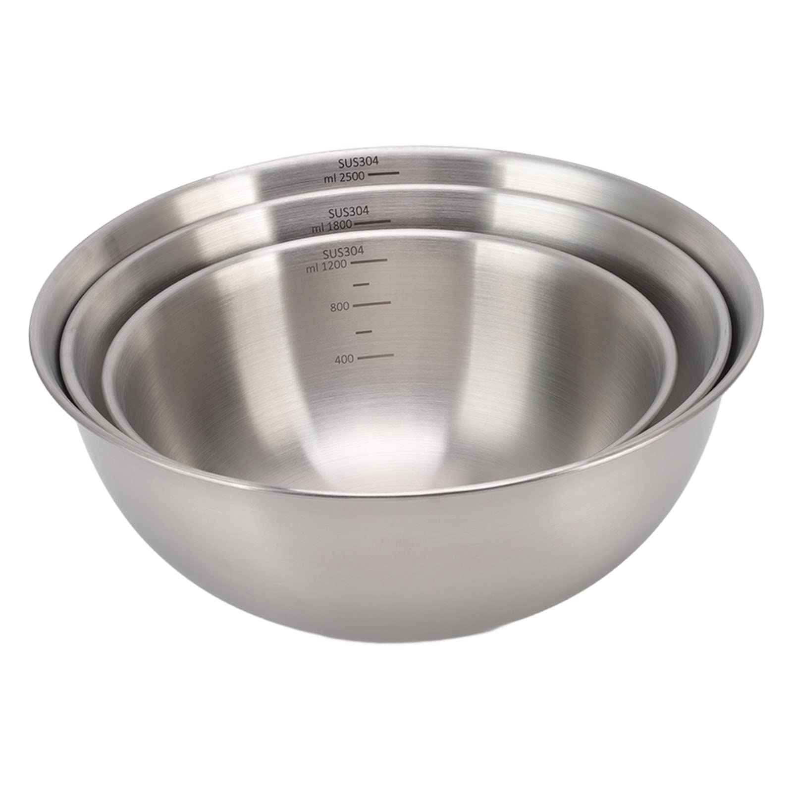 Set Di 3 Ciotole In Acciaio Inox Impilabili - Ideali Per Insalate, Cucina E Preparazioni, Facili Da Riporre - Foto 9