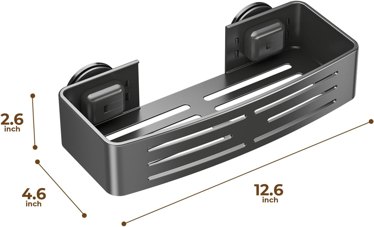 Shower Caddy Suction Cup,2 Pack Shower Shelves with Hooks No Drilling Removable,Large Capacity Bathroom Organizers and Storage,Waterproof Rustproof Shower Bathroom Accessories Decor(Gray)