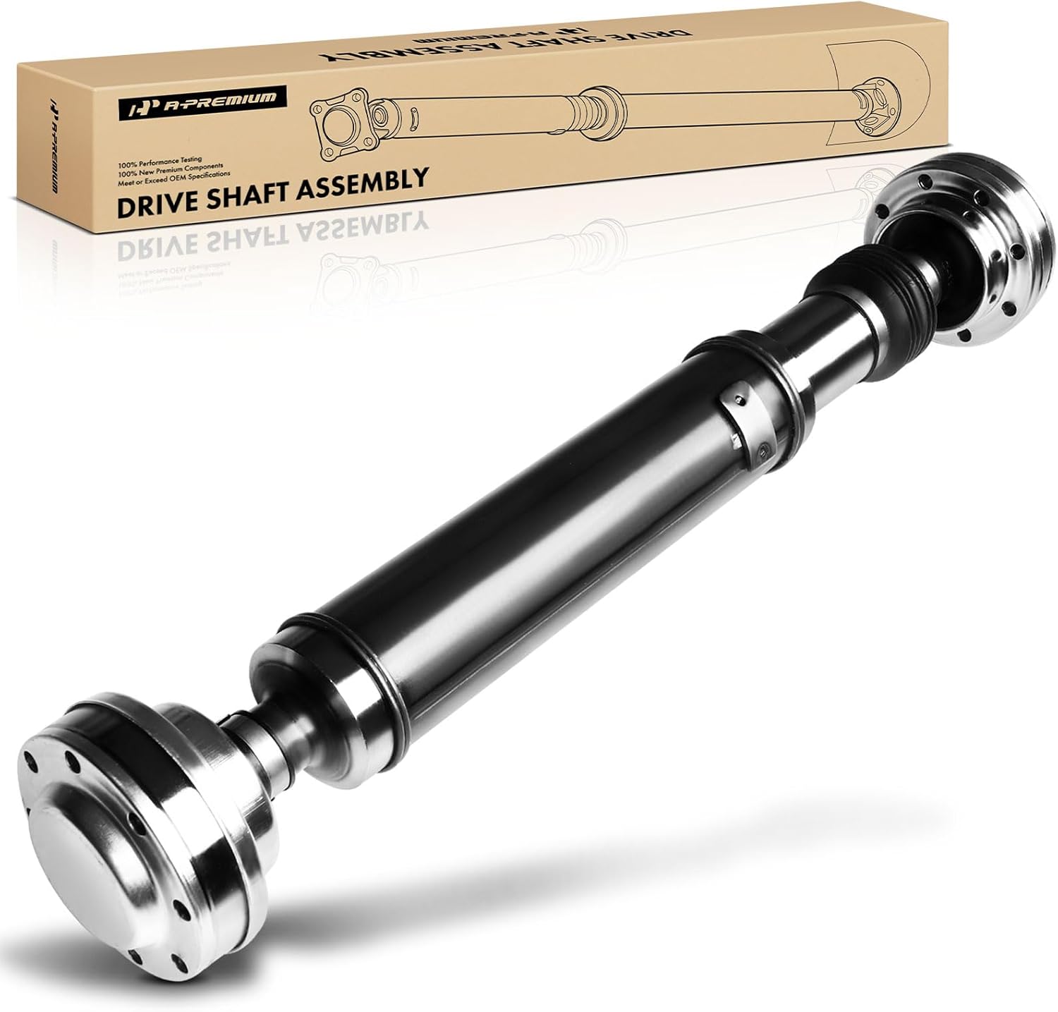 A-Premium Rear Complete Drive Shaft Prop Shaft Driveshaft Assembly Compatible with Jeep Wrangler JK 2007-2011 3.8L, [4WD, 2 Door, Automatic Transmission], Replace# 68022107AA, 68022107AB