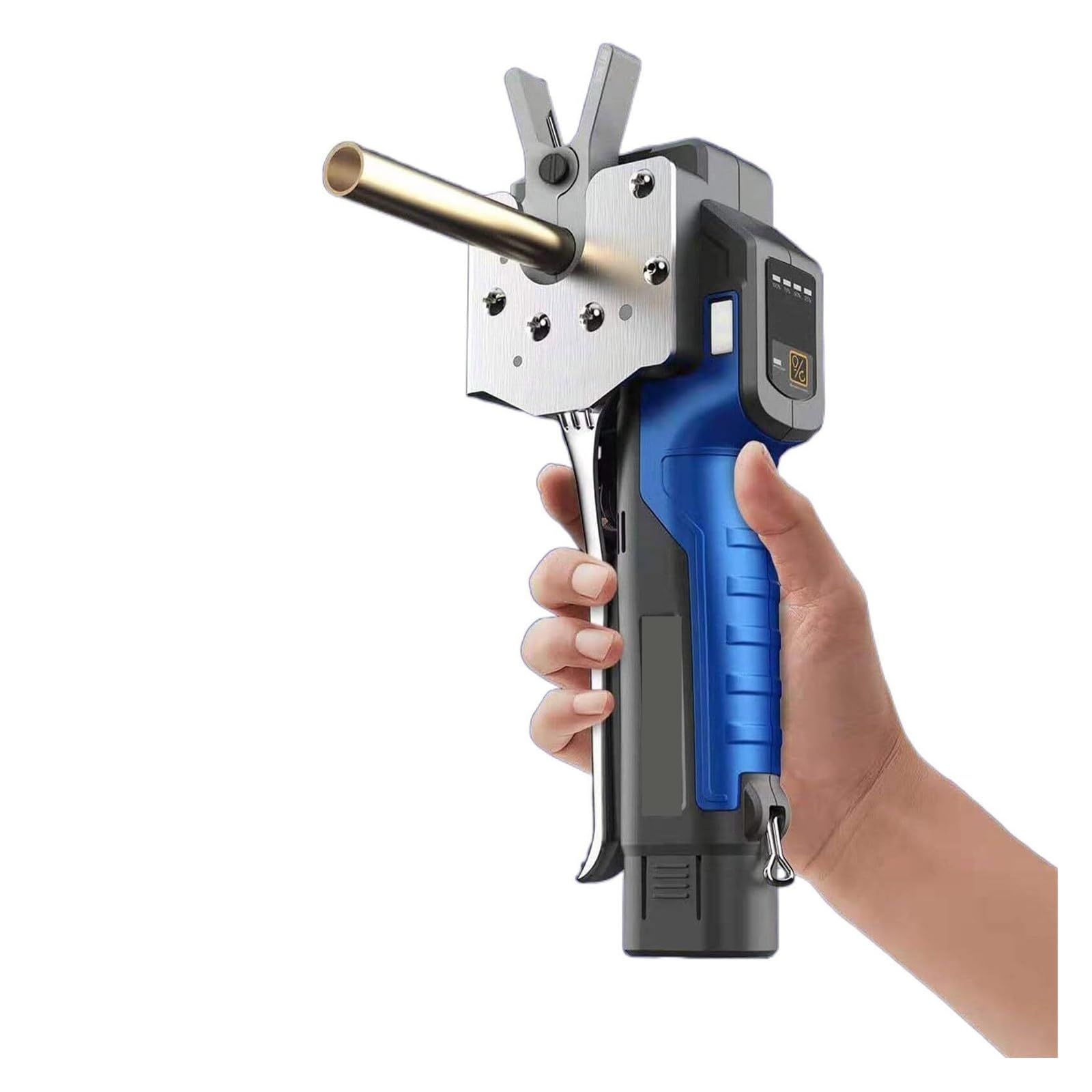 Kit de Abocardador Electrico con 5 Abrazaderas para Tubos de Cobre y Aluminio, Herramienta de Abocardado Excentrico 45 Grados para HVAC y Refrigeracion, hasta 0.75 Pulgadas