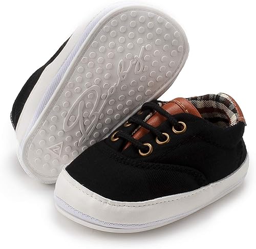 Morbido - Tenis de lona para bebés y niños pequeños, antideslizantes, para recién nacidos, para recién nacidos, para recién nacidos de 0 a 18 meses