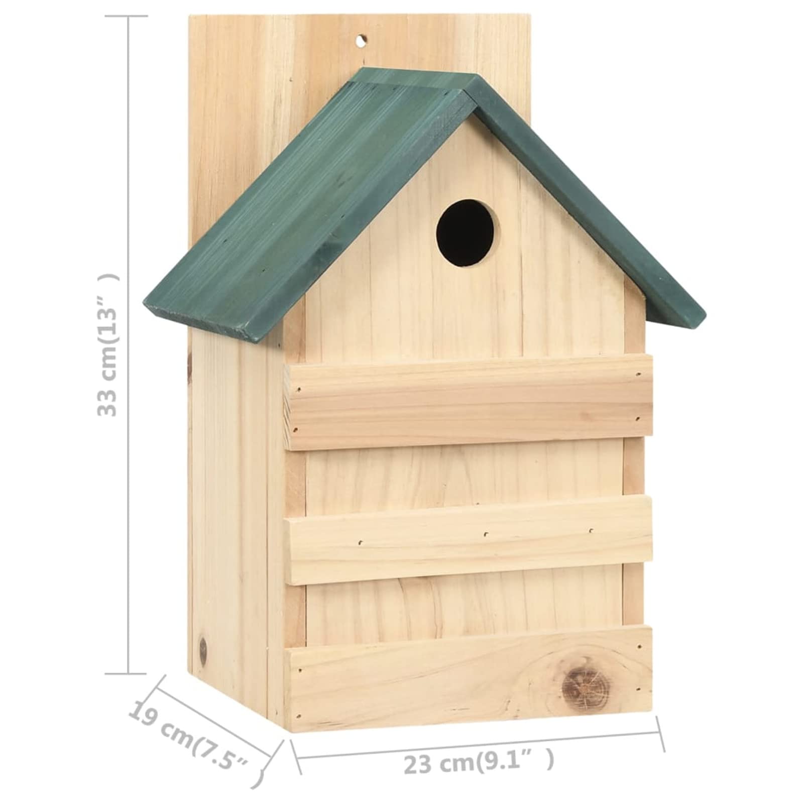 Casette per Uccelli 4 pz 23x19x33 cm in Legno di Abete,Casa per Uccelli Legno Piccola Casetta Decorazione