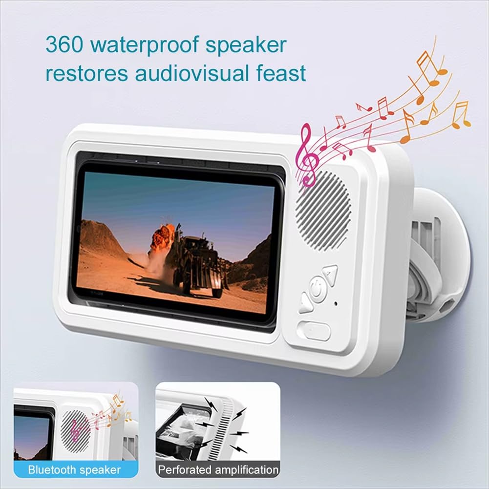 Docooler Altoparlante Bluetooth IPX7 Impermeabile Per Bagno – Display LED, Radio FM, 5W, Batteria Incorporata