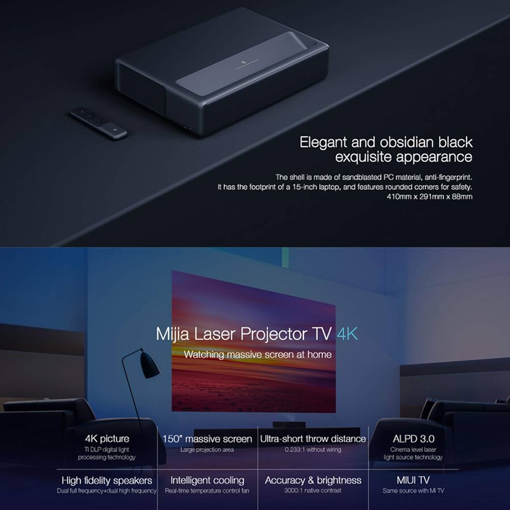 超短焦点プロジェクター Xiaomi(MJJGTYDS04FM) Kaya Projector, Xiao-Mi 1S 4K Projector MJJGTYDS04FM | Ultra