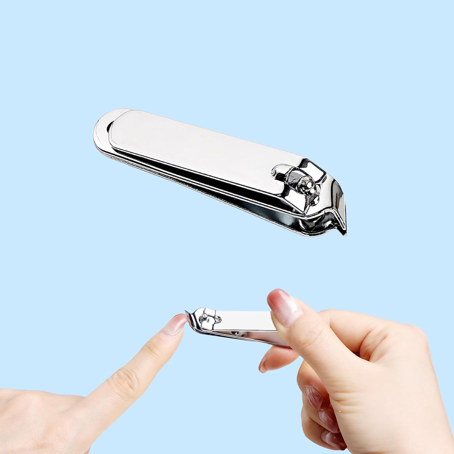 1Pc Oblique Shaped Steel Fingernail Toenail Clippers Sturdy Nail Trimmers for Men Women Precision Set for Home Travel