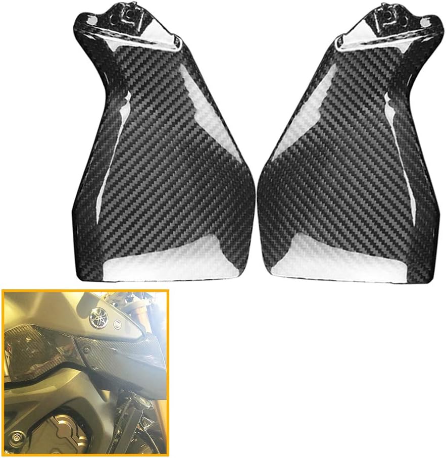 Real Carbon Fiber Fuel Tank Side Panel Cover Fairing Compatible with MT09 FZ09 2014-2018 2019 2020