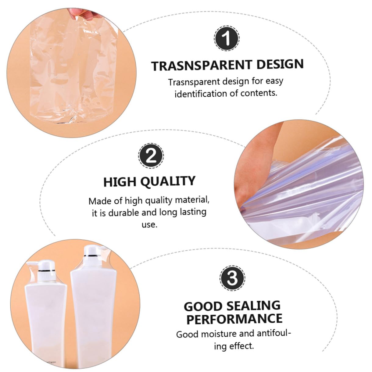 PATKAW 100pcs Heat Shrink PVC Bags 9x25cm Food Wrapper Film Shrink Wrap for Bottles Boxes Crafts Packaging Party Favors