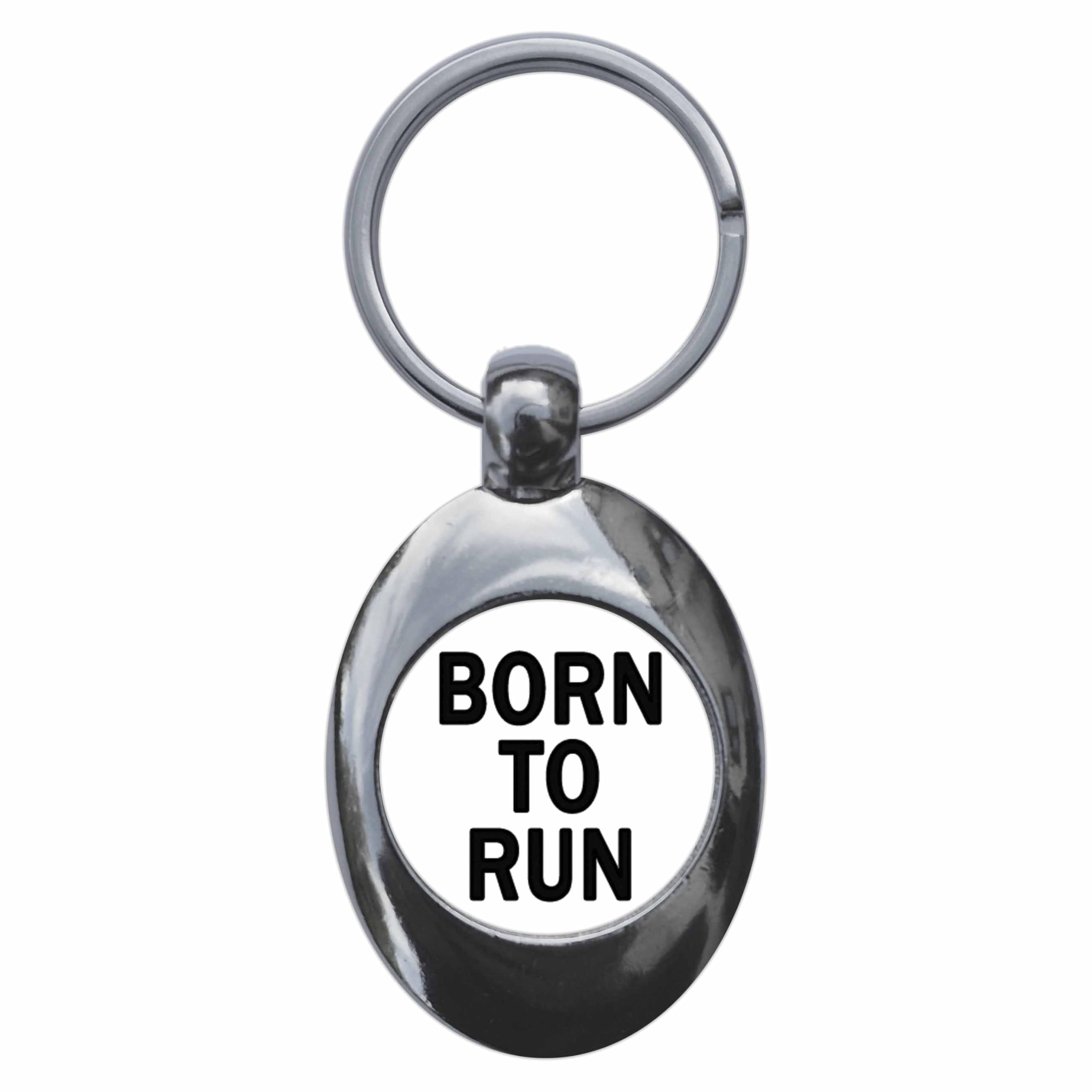Ozorath Born To Run Keyring Keychain Key Ring Chain With Trolley Coin