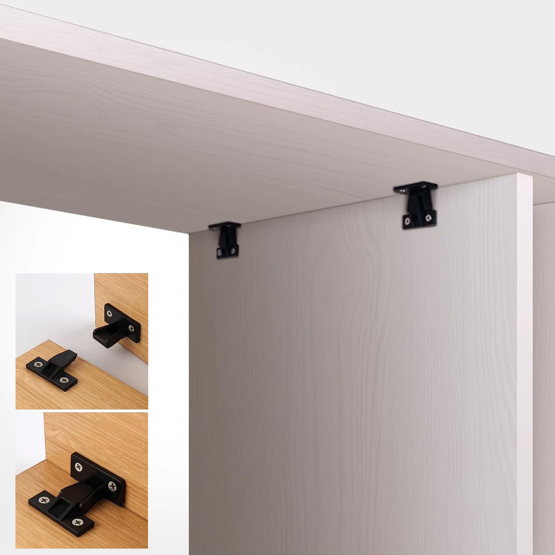 LOOTICH Keku AS Push Fittings Panel Frame Components Connectors Bracket Partition Fastener Slide on Shelf Support Load Capability 20kg Plastic (20 works) - Image 4