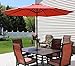 Sunnydaze Solar Outdoor Patio Umbrella with LED Lights, Tilt & Crank, Aluminum, 9 Foot, Burnt Orange