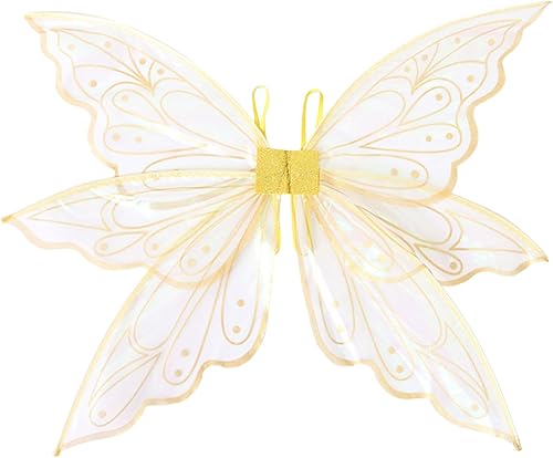 TRURENDI Alas de hadas para niños, disfraz de mariposa de hada, disfraz de Halloween, alas de ángel, disfraz de fiesta para niñas