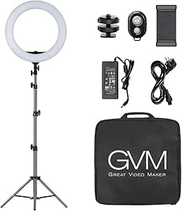 Kit Luci LED GVM Per Video - 3 Pannelli Bicolore, Controllo App, Con Treppiedi - Foto 10