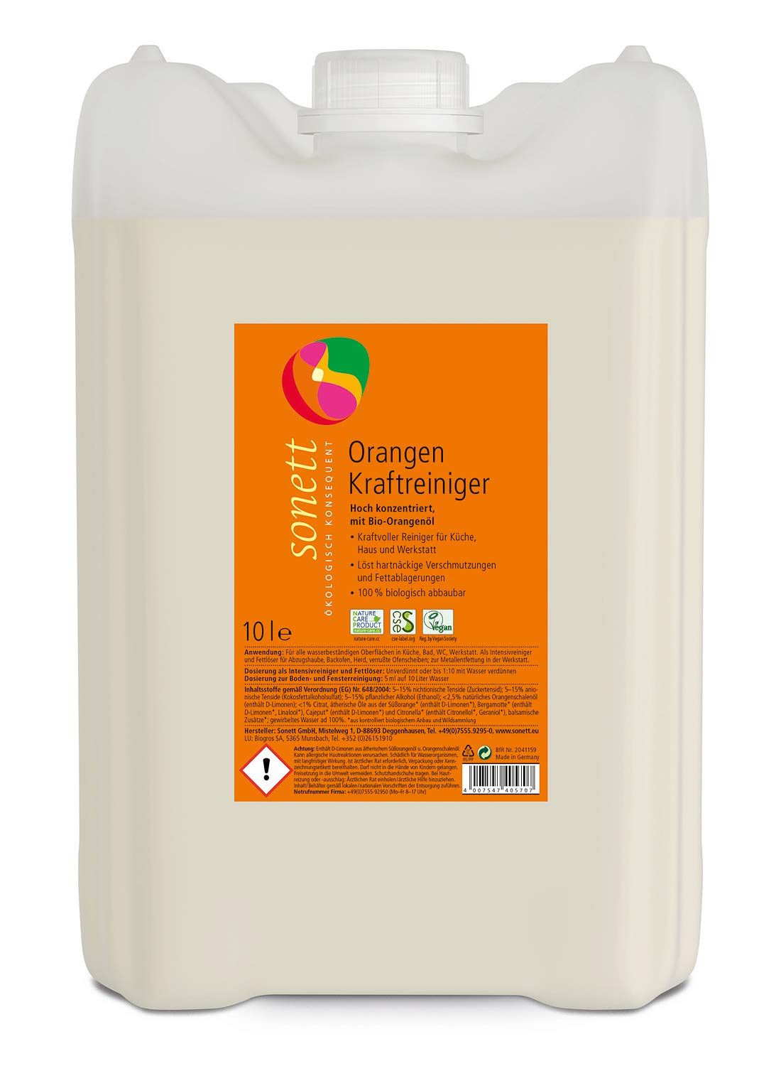 Sonett Orangen Kraftreiniger, 10 Liter