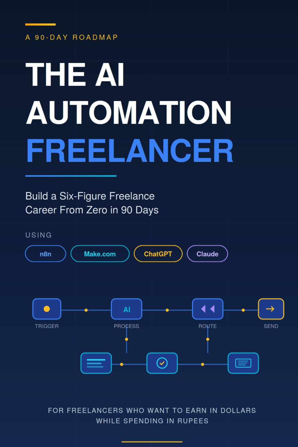 The AI Automation Freelancer: The 90-Day Roadmap to Build a $5,000/Month Freelance Career from Zero — Using n8n, Make.com, and ChatGPT