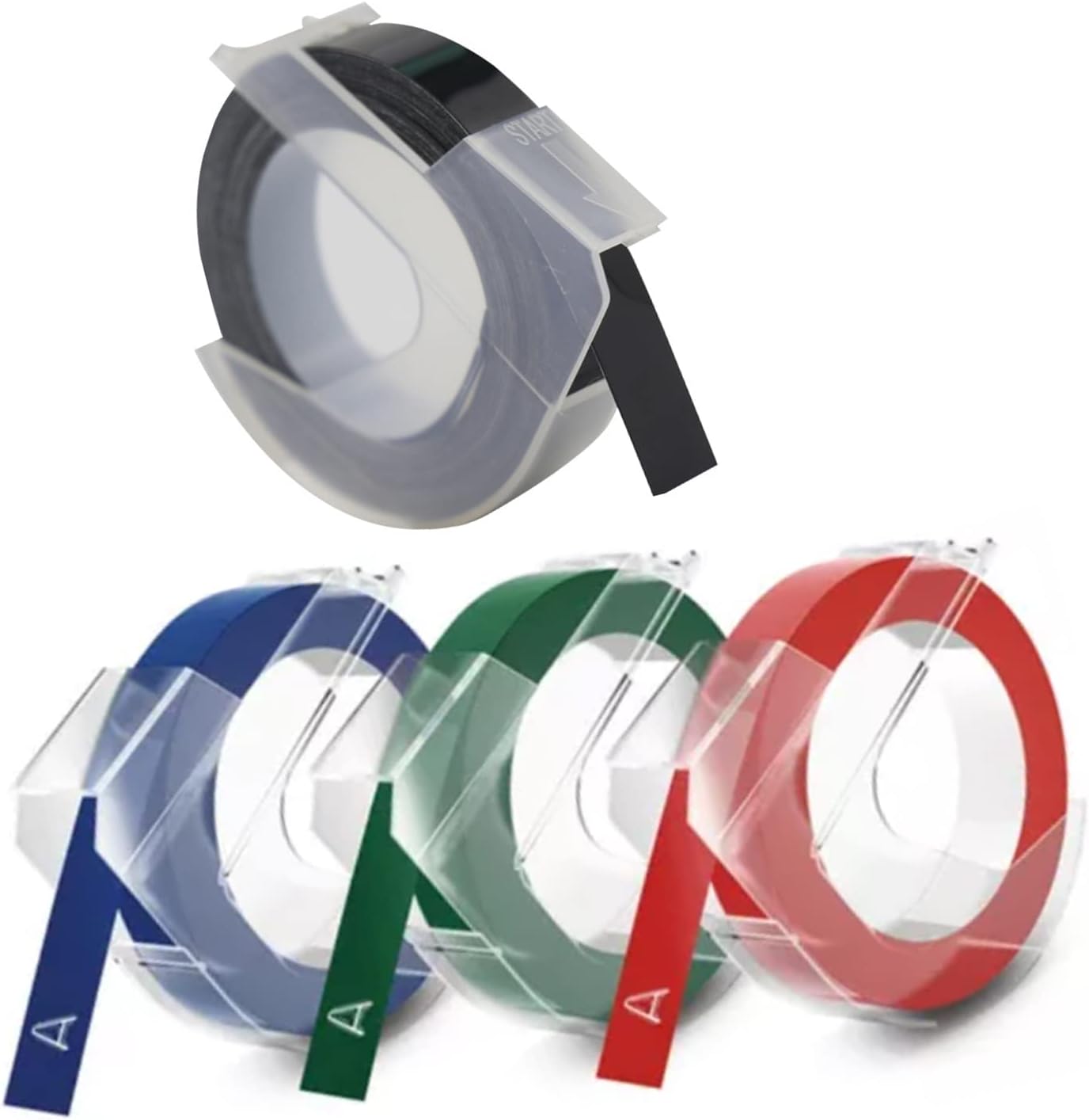 Label Machine Tape, 4 Colors Easy Installation Pressure Tape for Manual Label