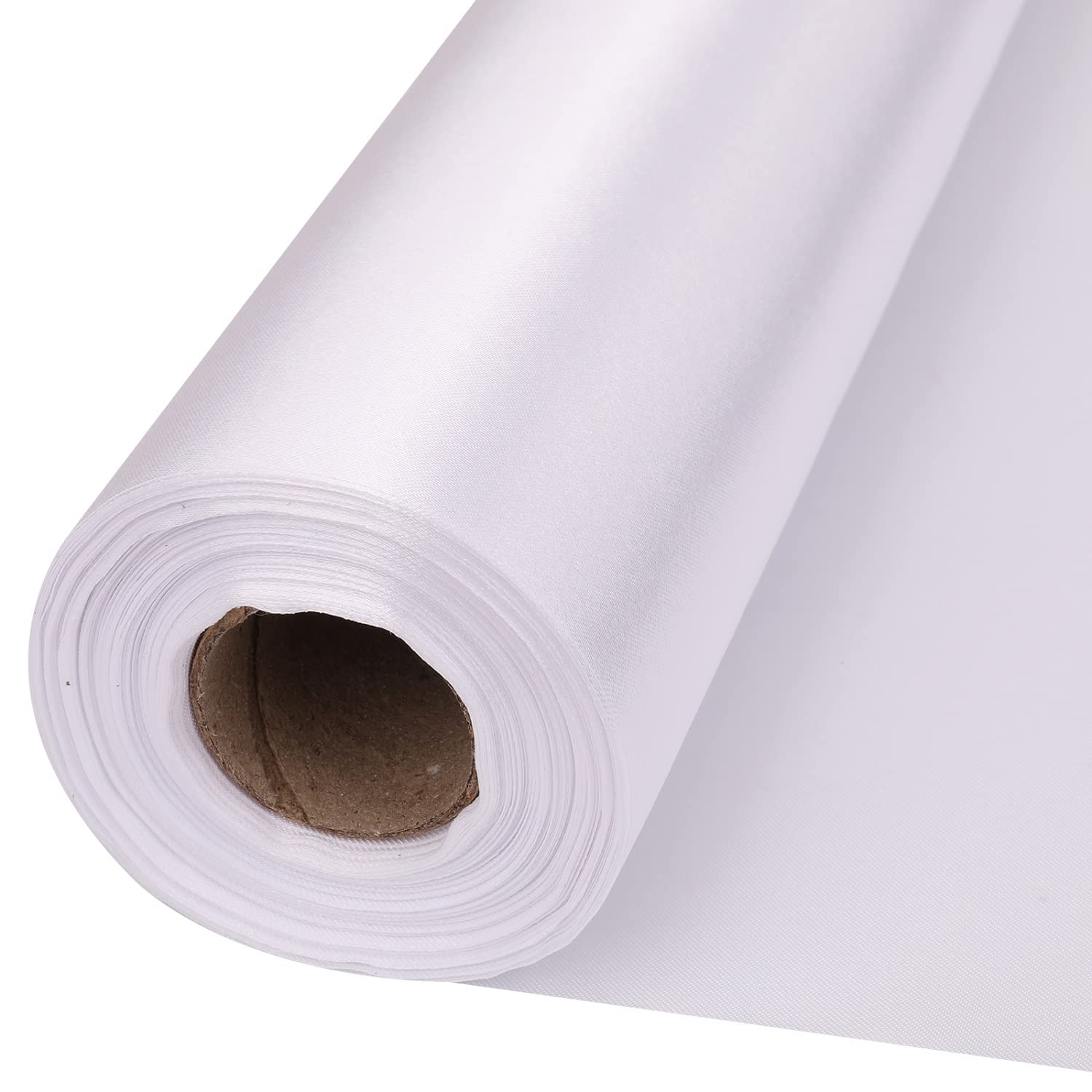 Trimming Shop White Satin Fabric Roll, 20m x 29cm - Image 2