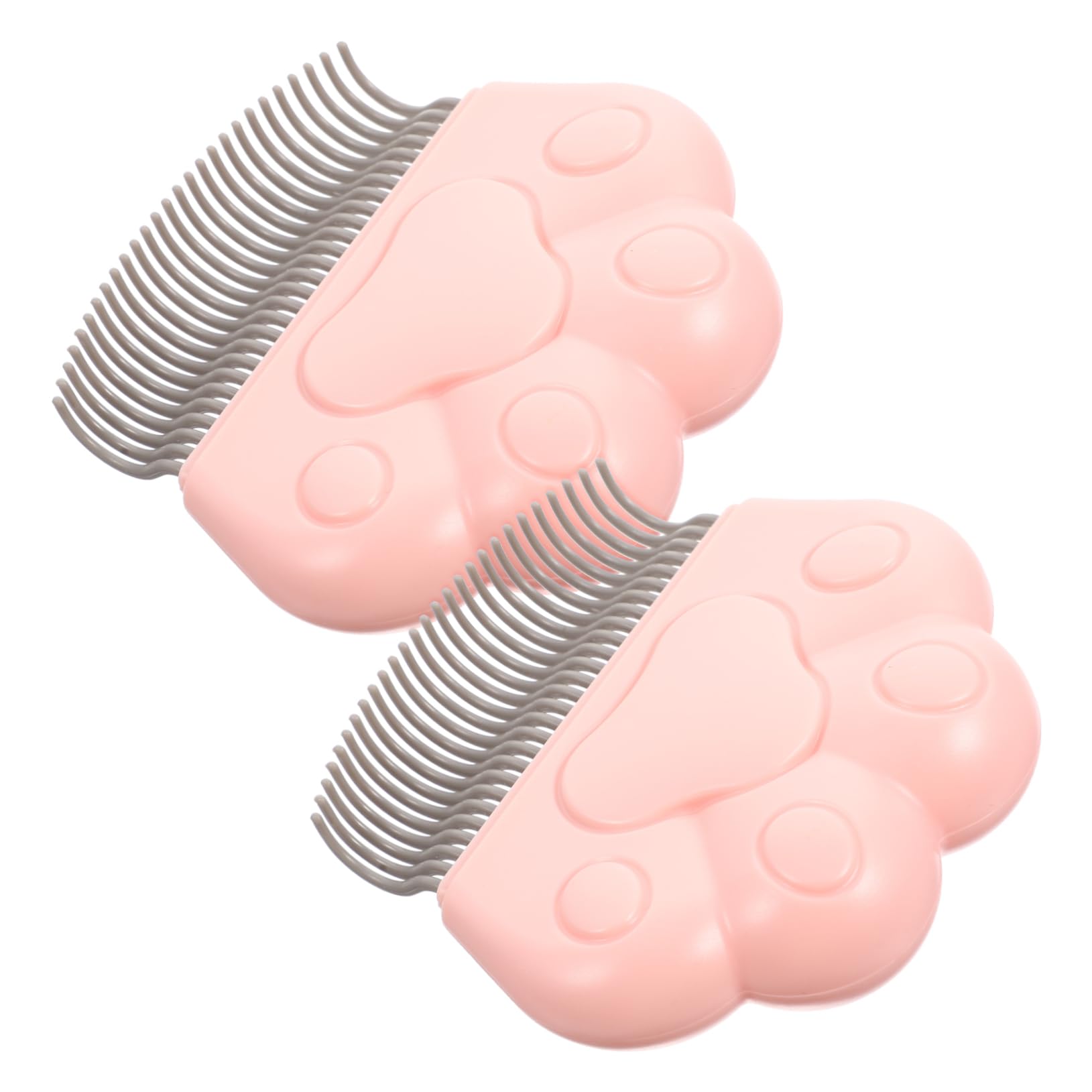 POPETPOP 2Pcs Cat Grooming Combs Paw Design Hair Removal Brushes for Cats Dogs Durable Easy to Use Eliminate Knots Dander Trapped Hair