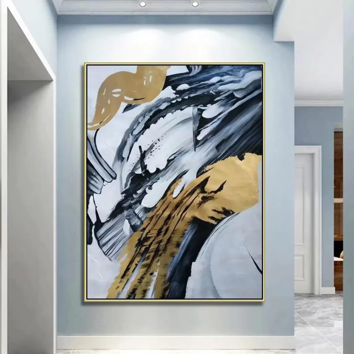 DFZEWKI Colorful Painting on Canvaslandscape Large Painting Modern Living Room(70x90cm(26x35in)/No frame)