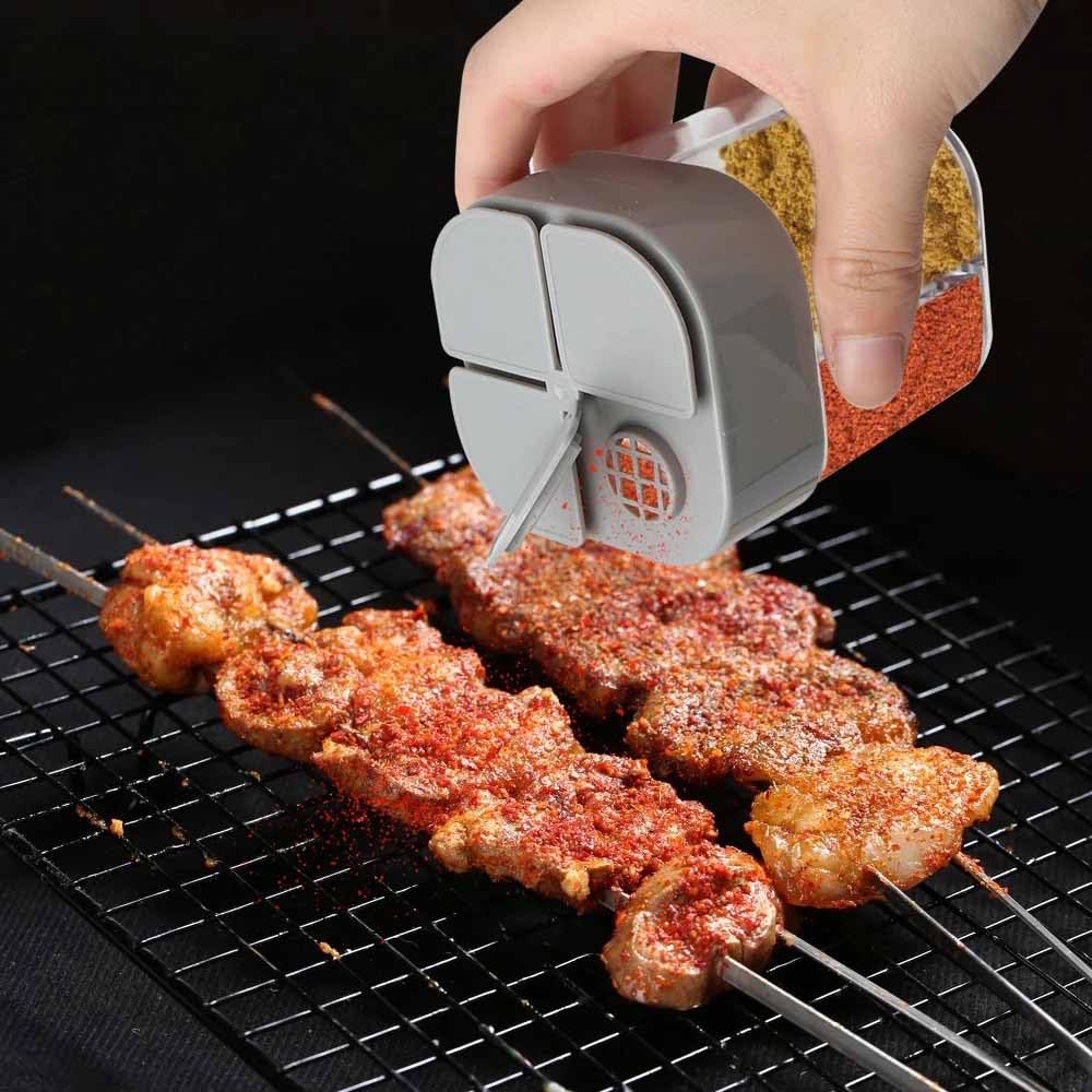 2 stuks 4-in-1 kruidenstrooier camping - camping kruidenstrooier, campingaccessoires, kruidenpotjes voor kamperen, barbecuefeesten, uitstapjes en excursies in de open lucht