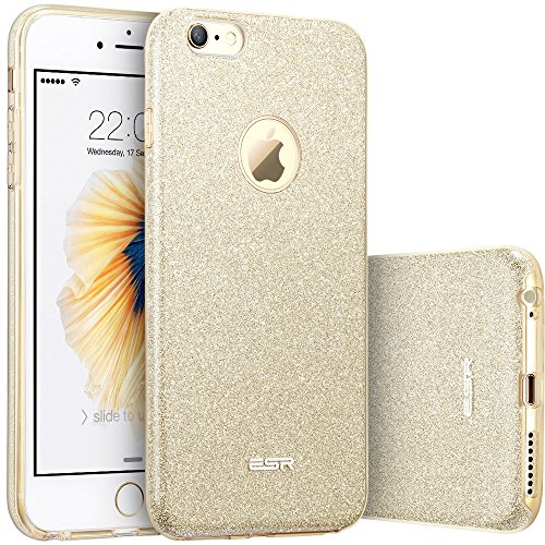 ESR iPhone 6s / 6 Case, iPhone 6 Makeup Series Back Cover Shinning Protective Bumper Bling Glitter Case for 4.7 inches iPhone 6s and iPhone 6 (Champagne Gold)