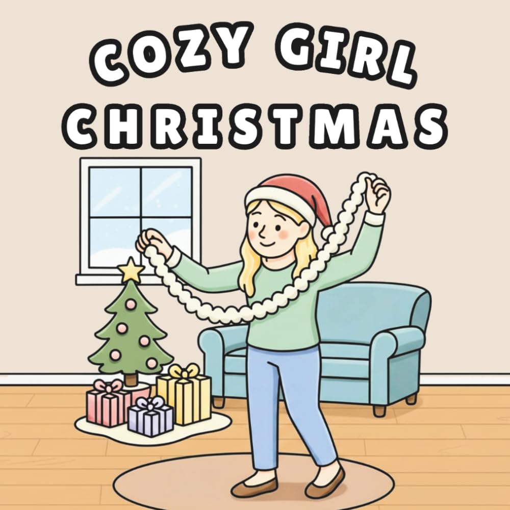 Cozy Girl Christmas Coloring Book: Cute Winter Adult Relaxation with Chill Festive Marker Pages for Calm Holidays and Refreshing Scenes Therapy