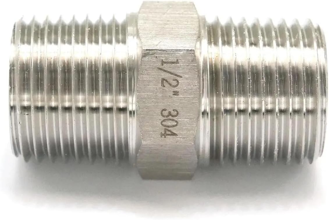 1pc 200 bar 1-1/2" BSP Male Hex 304 Stainless Pipe Fitting Hig