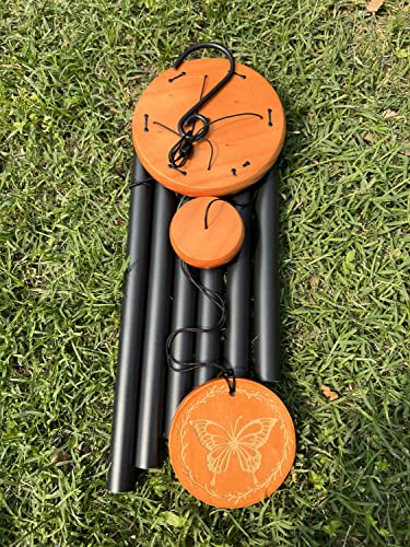 Butterfly Wind Chimes For Outside In Memory Of A Loved One Wooden, Large Deep Tone Sympathy Wind Chimes Prime, Butterfly Memorial Windchimes Outdoors Beautiful Chimes Garden Decor #TOP5