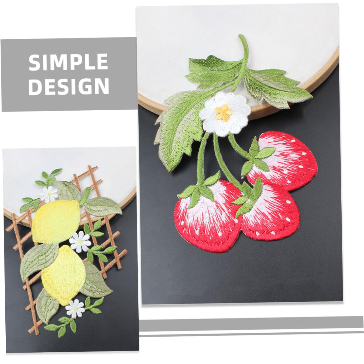 Housoutil 5 Set Toppe Ricamate Frutta Per Cucito Applique Decorativi Per Abbigliamento Patch Per Giubbotti E Vestiti Facili Da Applicare E Lavabili Per Fai Da Te E Riparazioni 3 Pezzi*5