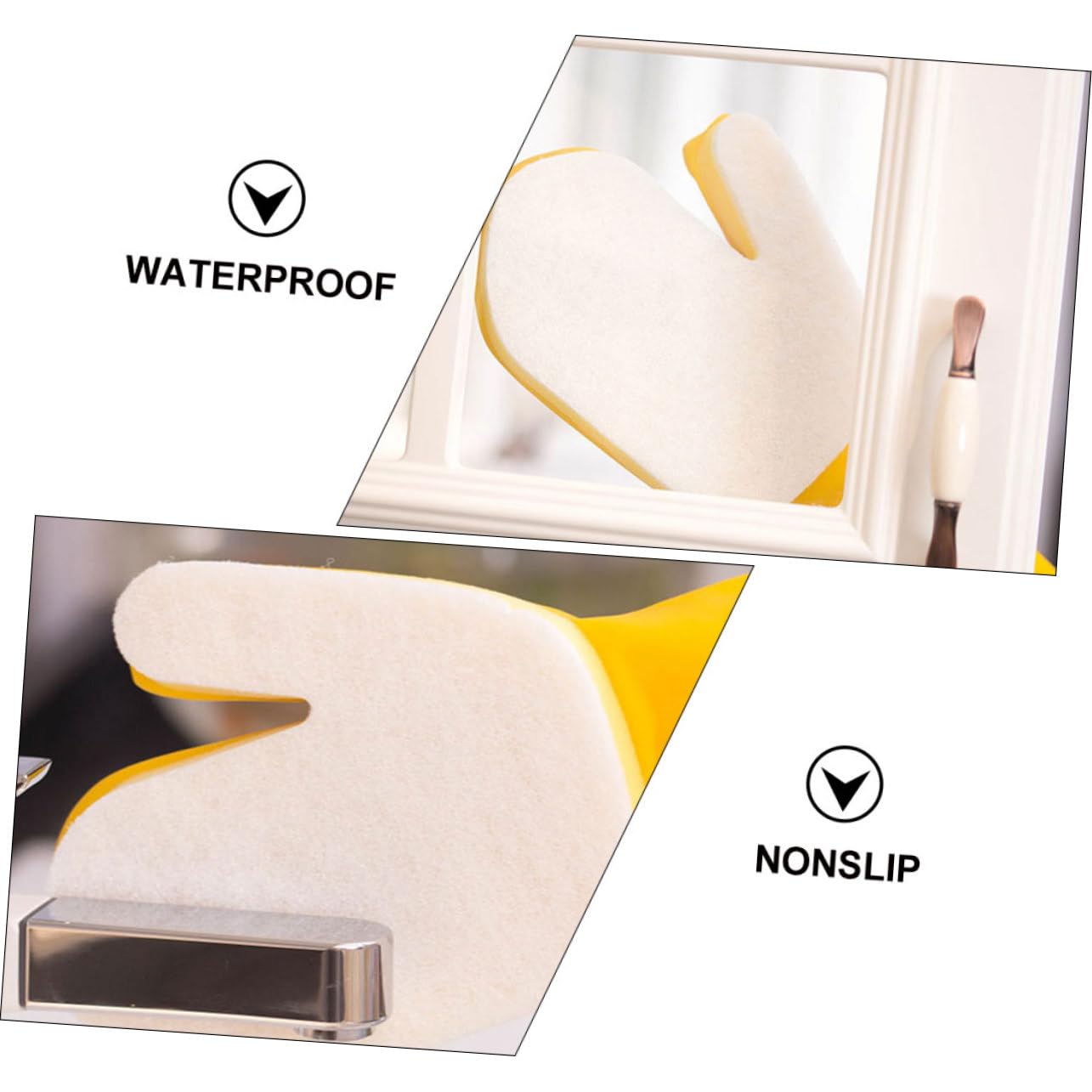 Yardwe 6 Piezas Guantes De Limpieza De Látex Limpieza De Piscinas De Casa Limpieza De Guantes De Goma Guantes De Goma Para Fregar Manga Del Brazo Esponja Medio Hombre