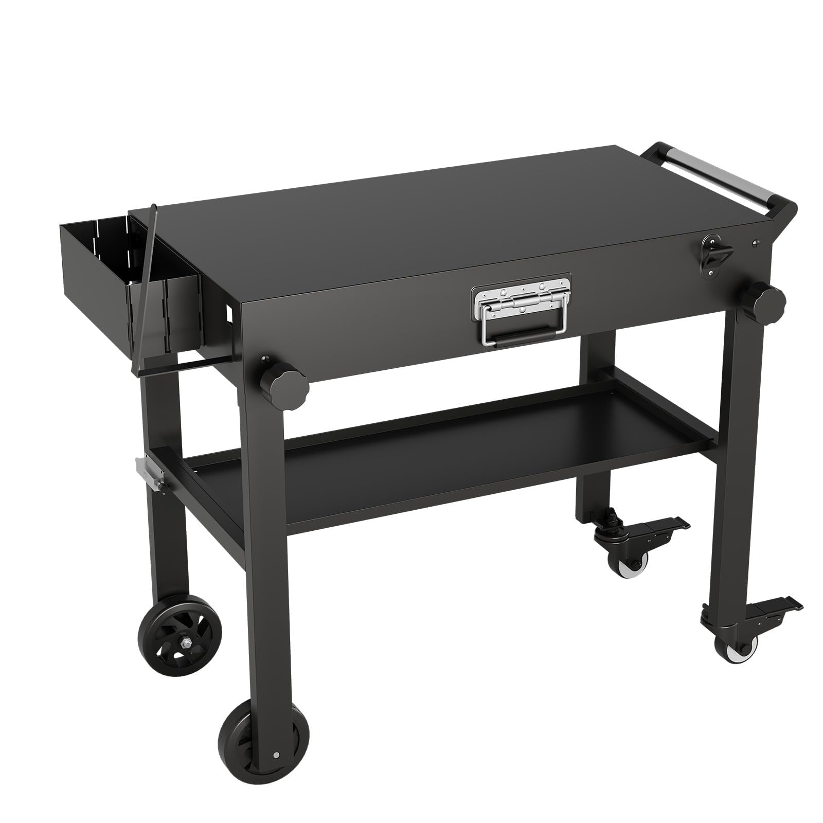 Garvee Chariot Barbecue Pliable pour Plancha, Table Roulante Extérieure