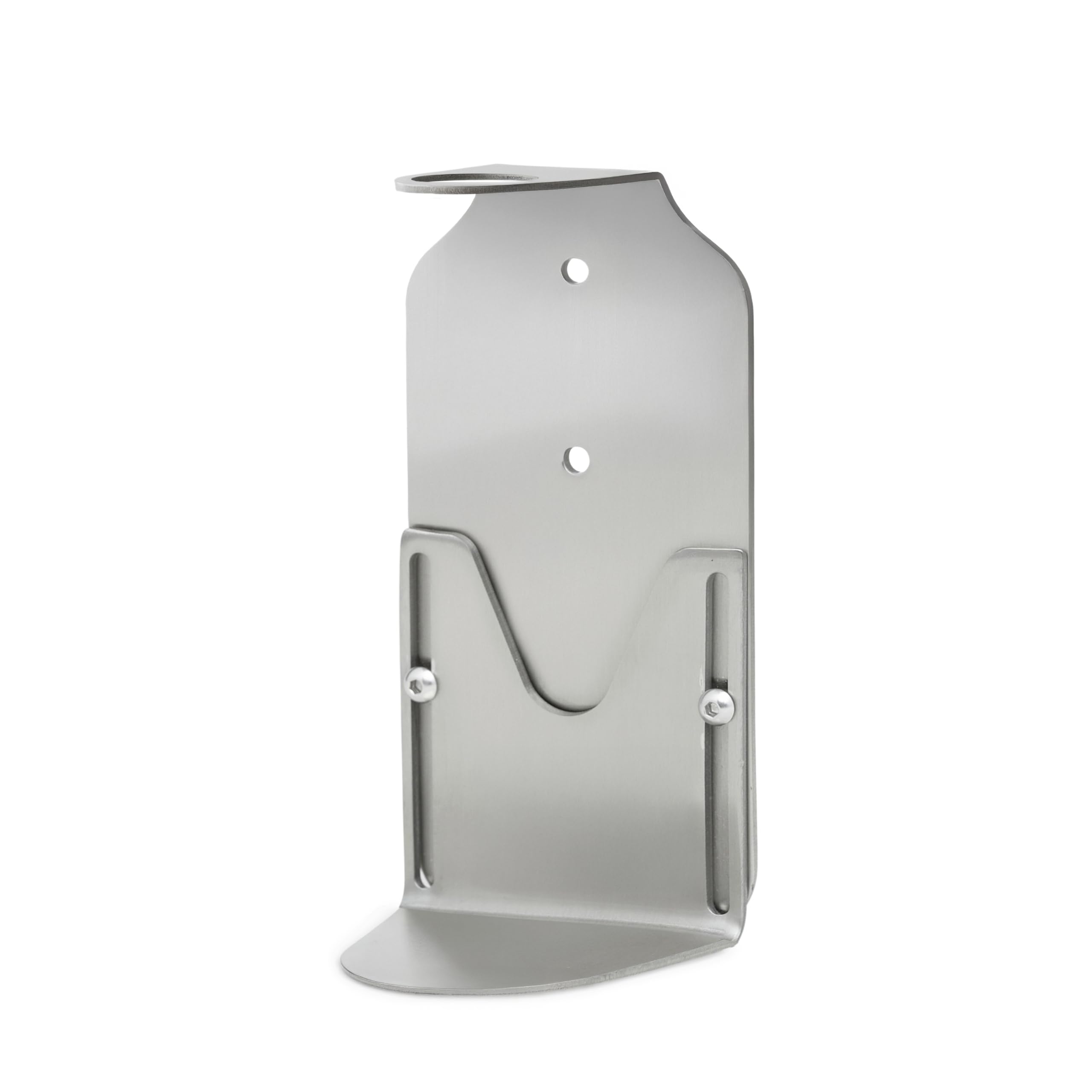 Kuishi Support Mural Simple pour Distributeur de Savon en Argent satiné, Porte-Bouteille de Savon 250-500 ML, Distributeur de Savon Mural monté, résistant à la Corrosion, Bouteilles Non incluses