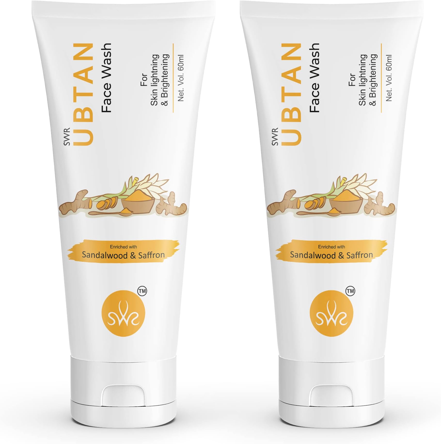 Dextron Ubtan Face Wash with Saffron, Turmeric, Almond Oil, and Sandalwood for Tan Removal and Blemish Minimization a Glowing Skin Secrets for all skin types (2)