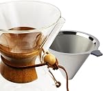 subjectthree Pour Over Coffee Dripper 6 Cup Glass Coffee Maker Set with Filter Easy Clean for Camping,Cafes, Office,Home Use(600ml/20 oz)