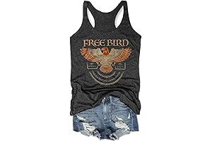 Woffccrd Womens Vintage Flowers Tank Tops Casual Boho Wildflowers Graphic Tees Cottagecore...