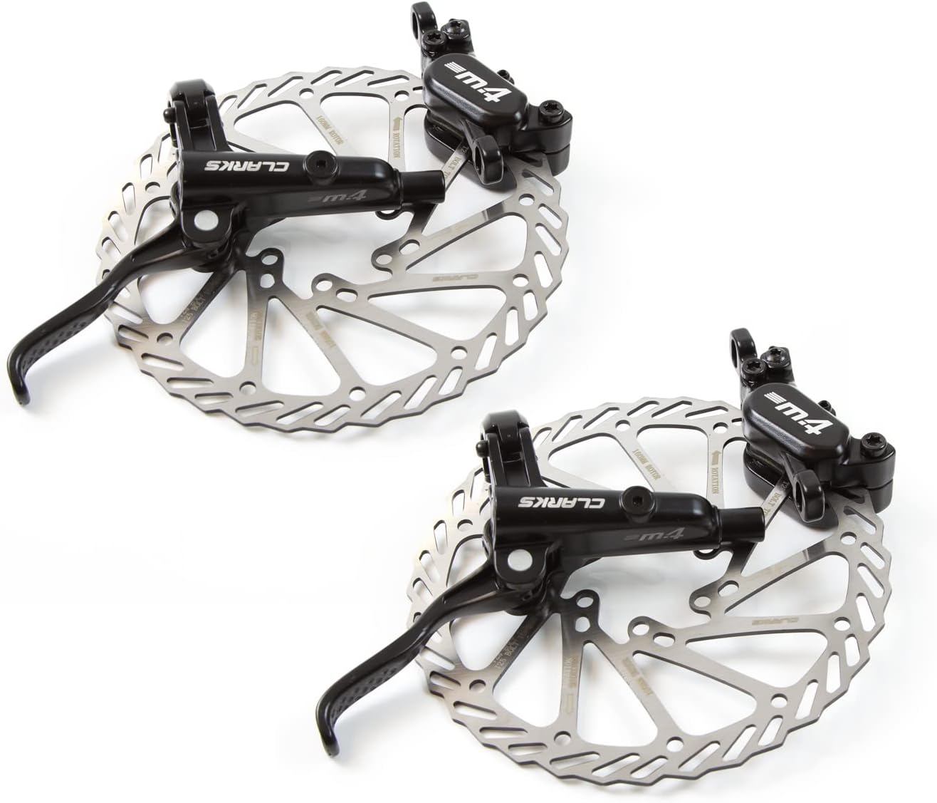 C CLARKS Unisex M4 Hydraulic Disc Brake Set - 4 Piston, Black