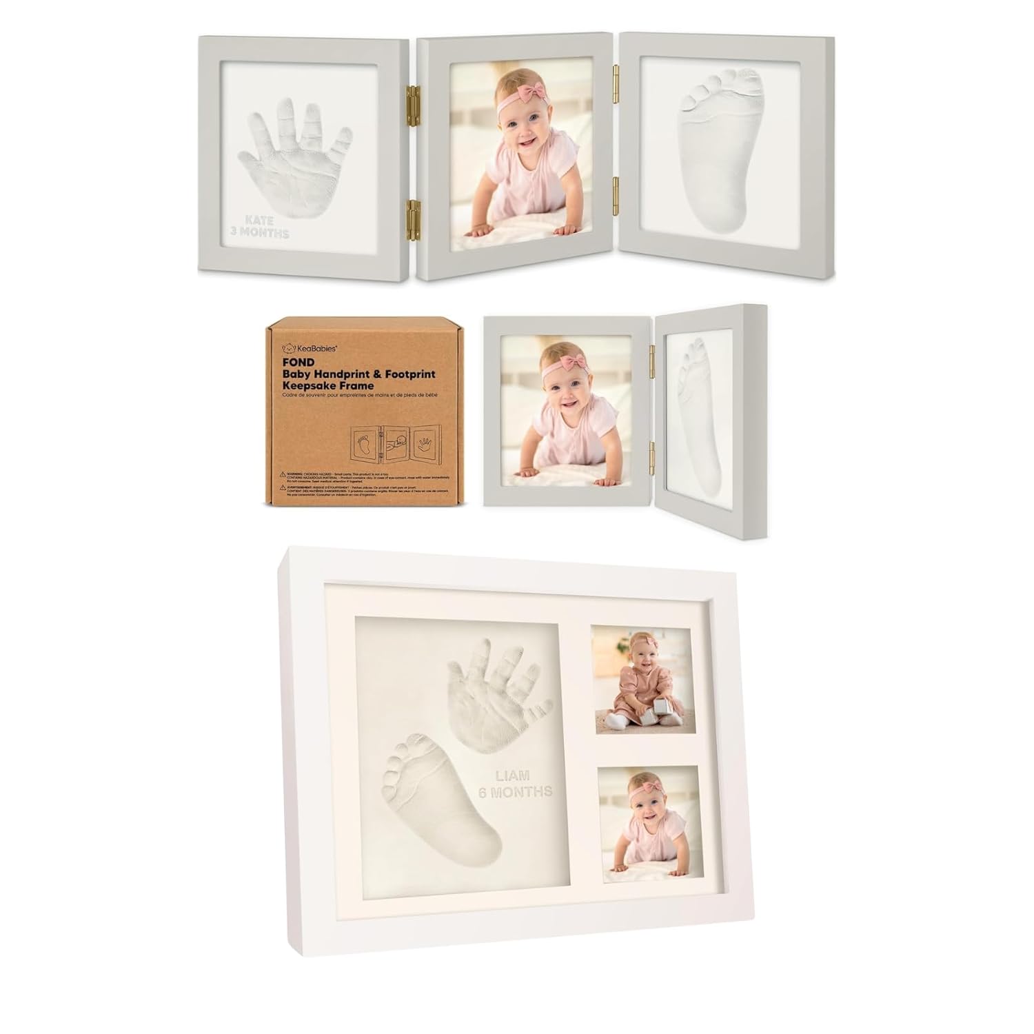 KeaBabies Baby Shower Gifts for Boys, Girls and Baby Hand and Footprint Kit - Baby Hand and Footprint Kit for Baby, Newborn Keepsake Footprint Kit - Baby Footprint Kit, Baby Keepsake