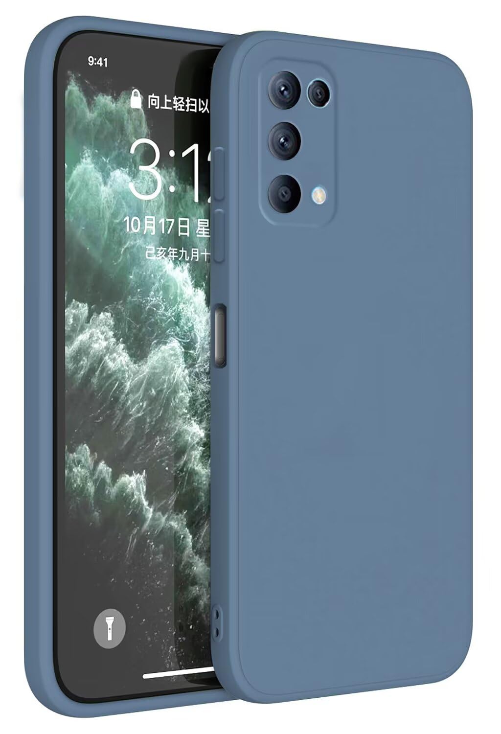 Funda Trasparente Appesa Per Oppo Find X3 Lite 5G Con Corda Verde