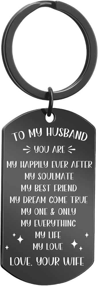 Anniversary Wedding Gifts for Men Valentines Day Keychain for Husband You Are My Soulmate Best Husband Ever Gifts Birthday Christmas Ideal Gifts for Boyfriend