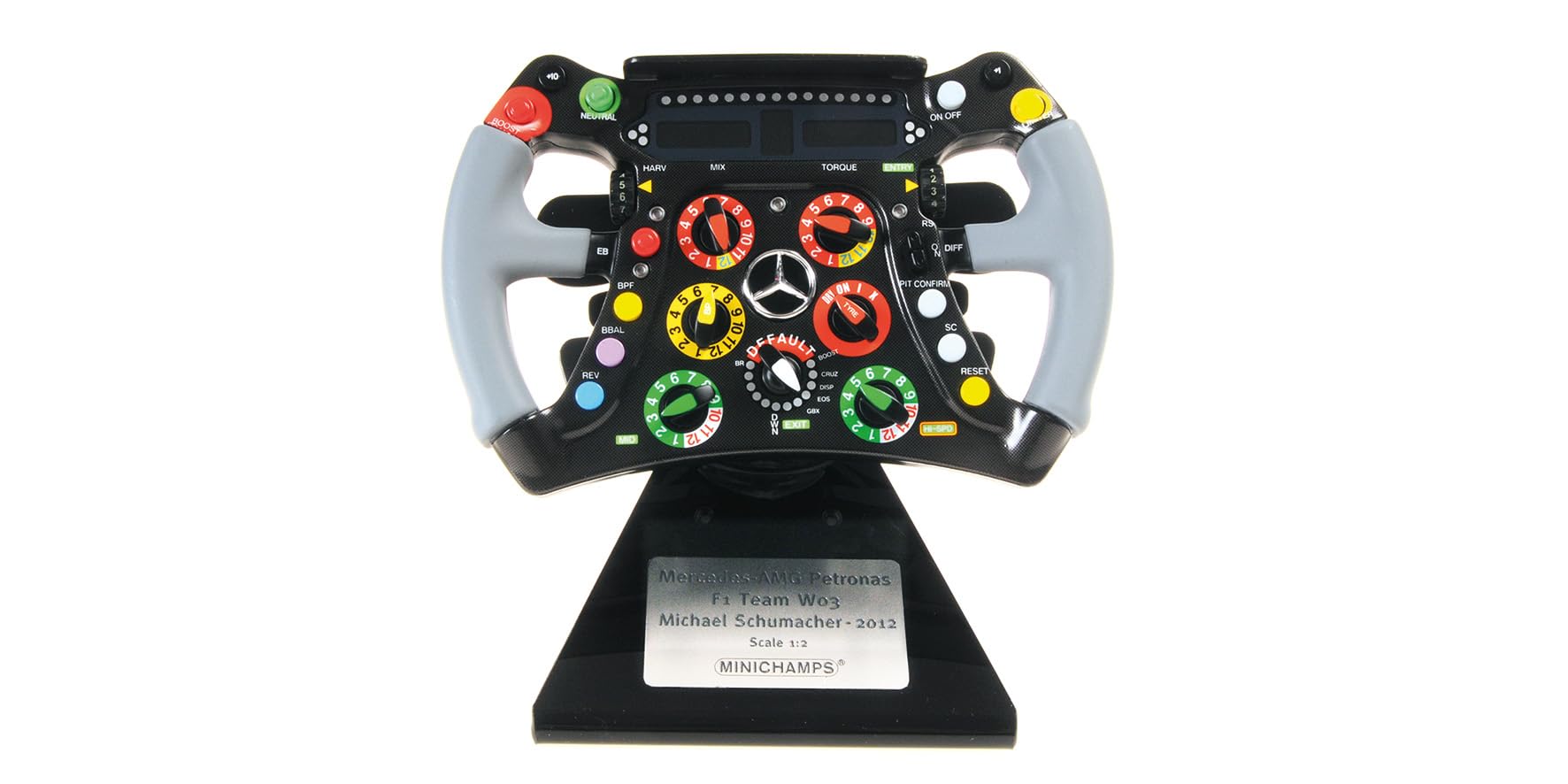 F1 1/2 ステアリング メルセデス F1 ミハエルシューマッハ 2012 Amazon.co.jp: Minichamps 251120007 1:2 ハンドル メルセデス AMG
