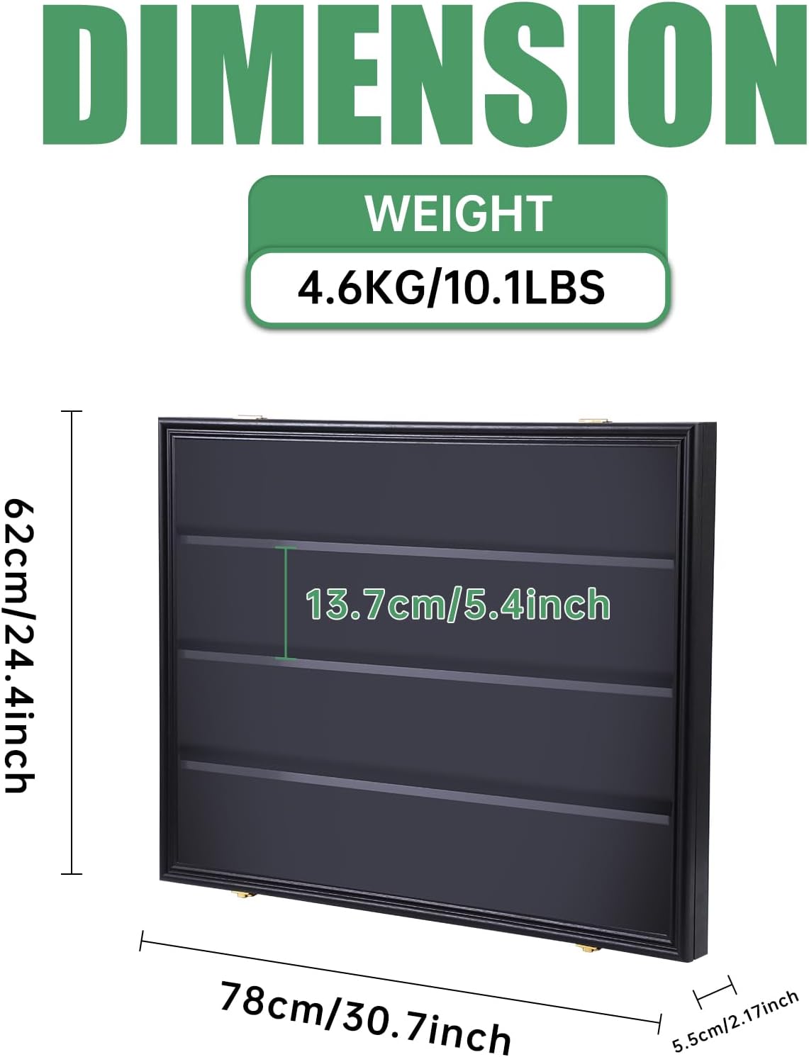 Nice C 36 Graded Sports Card Display Case, Baseball Card Display Case, Trading Card Display Case Football Cards, 98% UV Protection, Acrylic, Lockable (Horizontal 1 Pack)