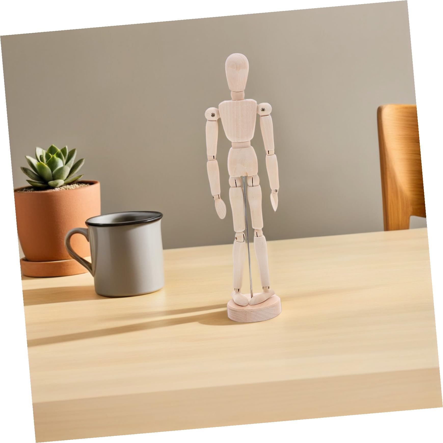 5 Pièces Mannequin Artiste Bois avec Support Stable Modèle Humain Articulé pour Dessin et Étude Anatomie Figurine de Table et Polyvalente