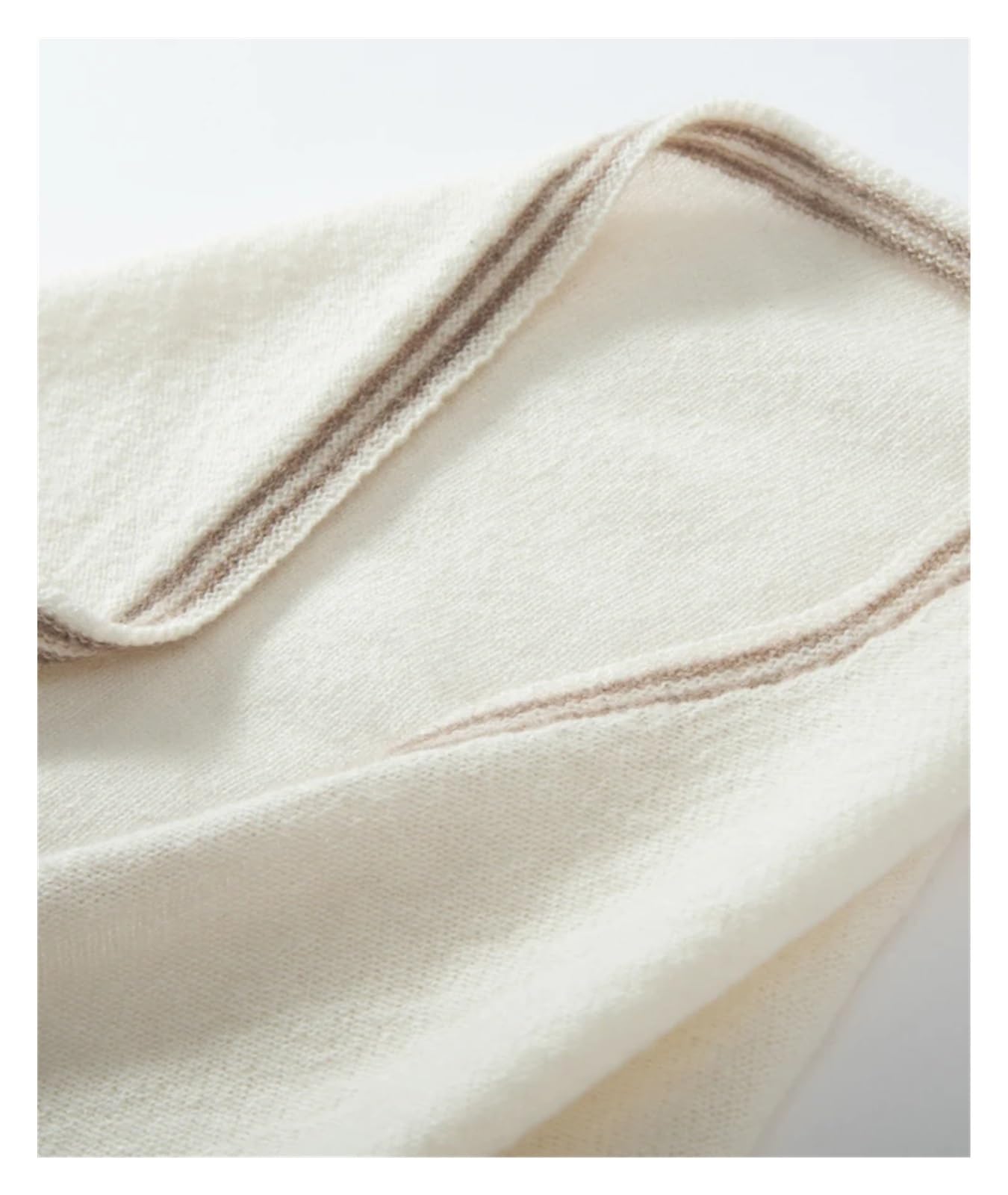 Sciarpa Triangolare in Cashmere da Donna, Piccolo Scialle, Scaldacollo, con Applicazioni a Righe, Primaverile, Multiuso, in Pashmina, Morbida Maglia