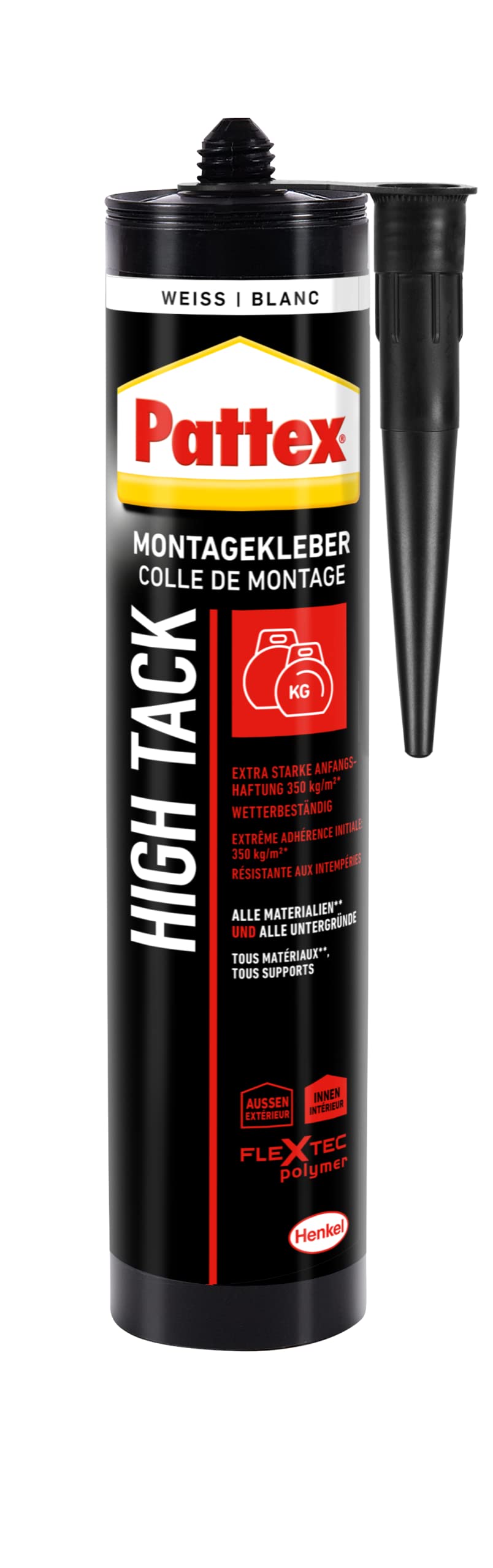Pattex Colla per montaggio High Tack, 1 x 511 g