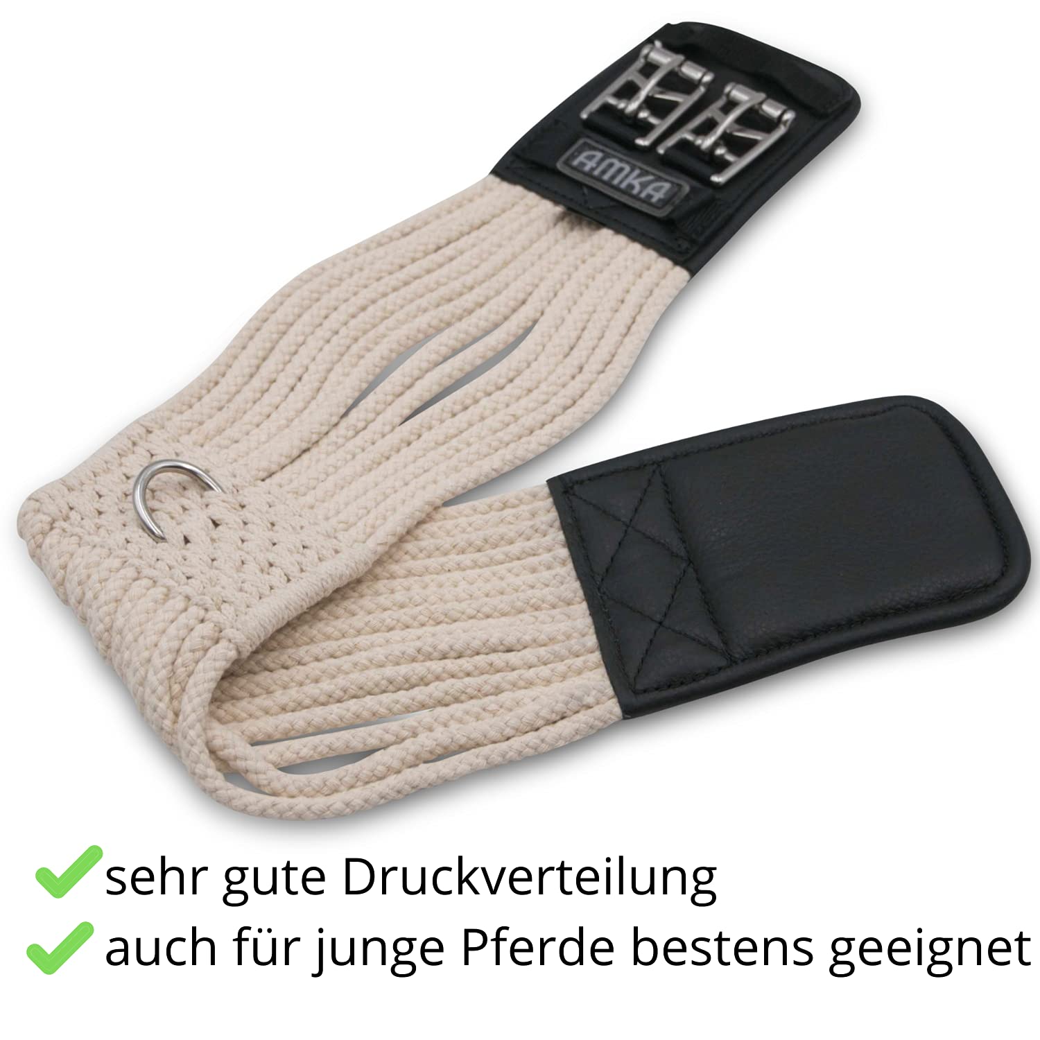 AMKA PRO Dressur Sattelgurt Schnurengurt aus Baumwolle